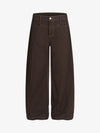 Vintage Contrast Thread Barrel Pants 