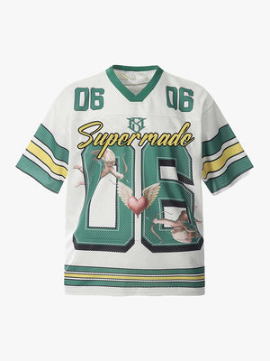 Sports Jersey V-Neck T-Shirt 