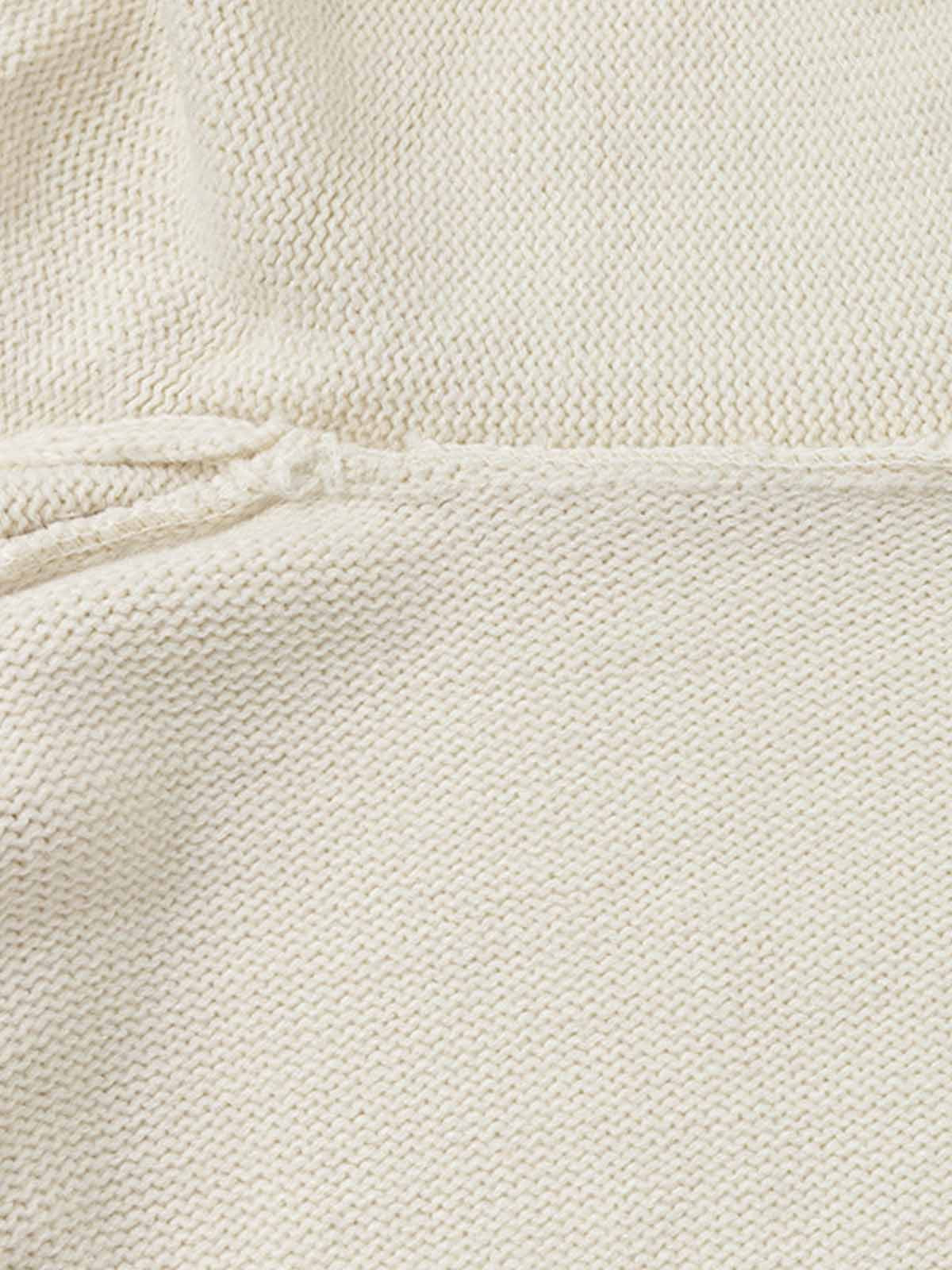 Jacquard Hooded Knit Cardigan