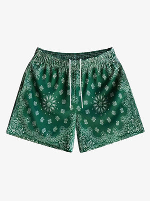 Paisley Print Athletic Sports Shorts