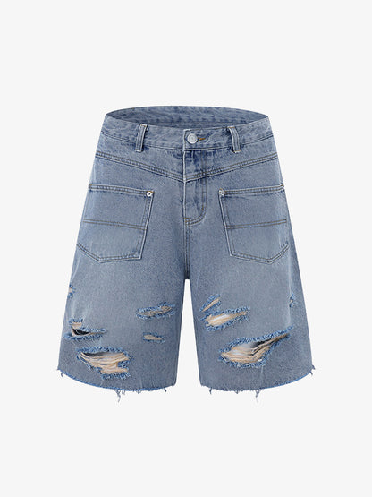 Ripped Denim Distressed Suit - 2460 