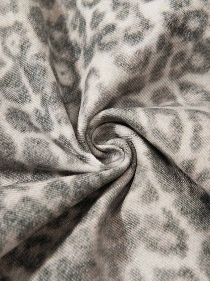 Street Leopard Camouflage Pleated Barrel Jeans 