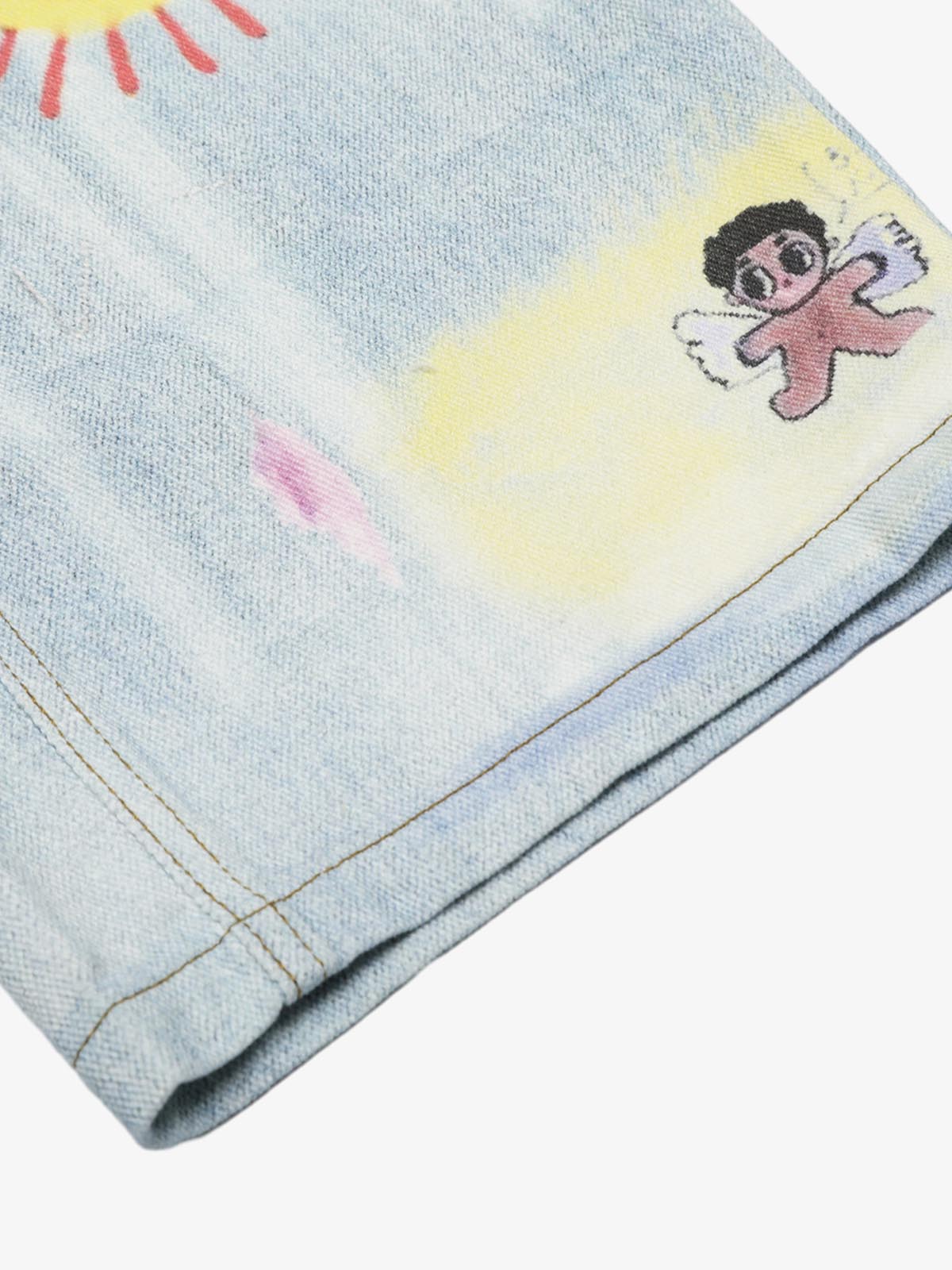 Retro Spray Graffiti Fun Straight Jeans - 2448 