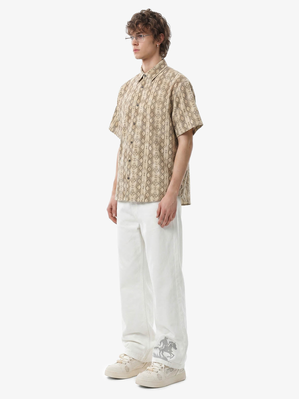 Snakeskin Stripe Short Sleeve Shirt