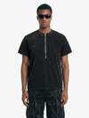 Acid Wash Half Zip T-Shirt