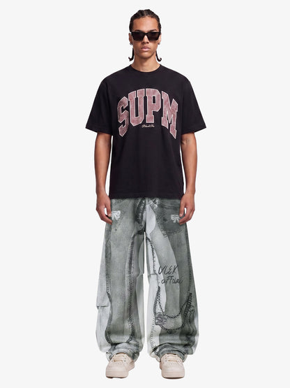 Vintage Illusion Graphic Ultra-Baggy Jeans 