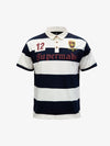 Vintage Striped Rugby Polo Shirt