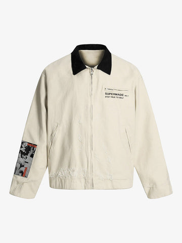 Street Washed Distressed Detroit Jacket 