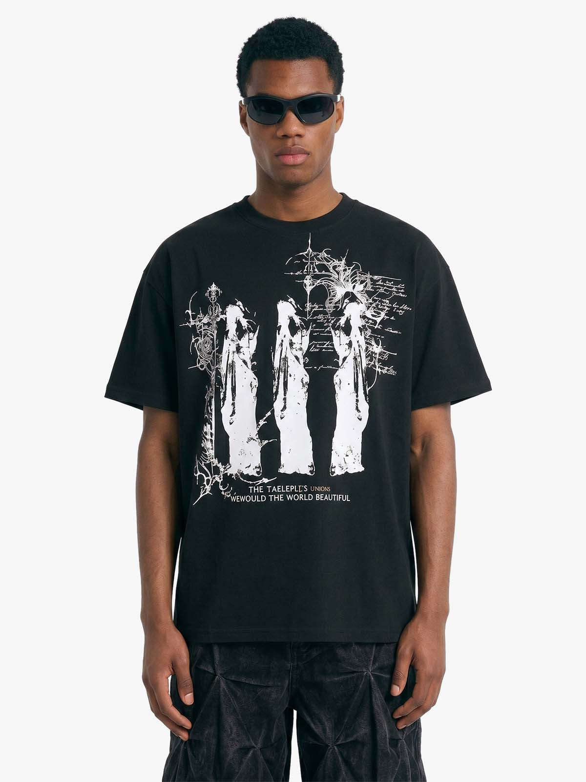 Gothic Statuette Cotton Jersey T-Shirt 