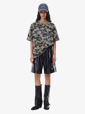 Camo Photo Collage Graphic T Shirt