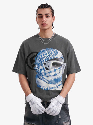 Masked Portrait Graphic T-Shirt