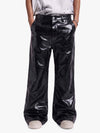 Thesupermade Glossy Patent Leather Flare Pants - 2396