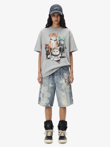 Punk Cats Graphic T-Shirt 