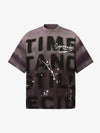 Ink Splash Letter Print T-shirt - 2414 