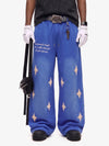 Spray Paint Star Print Distressed Sweatpants