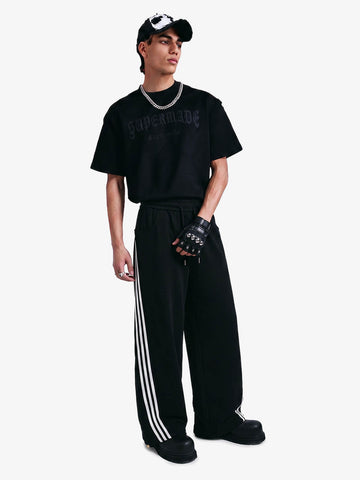 Striped Loose Drape Pants