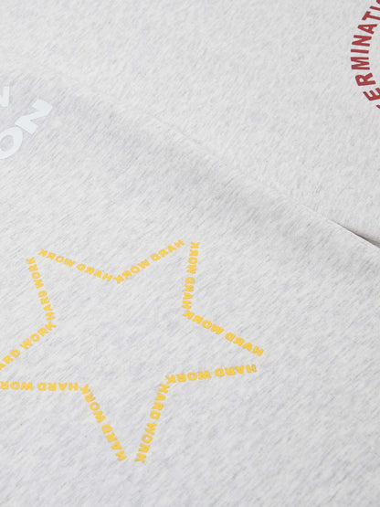 Multi-Color Typography Wide Leg Sweatpants