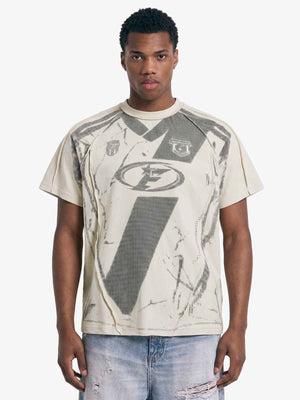 Supermade Trompe L'oeil Halftone Jersey Graphic T-Shirt 
