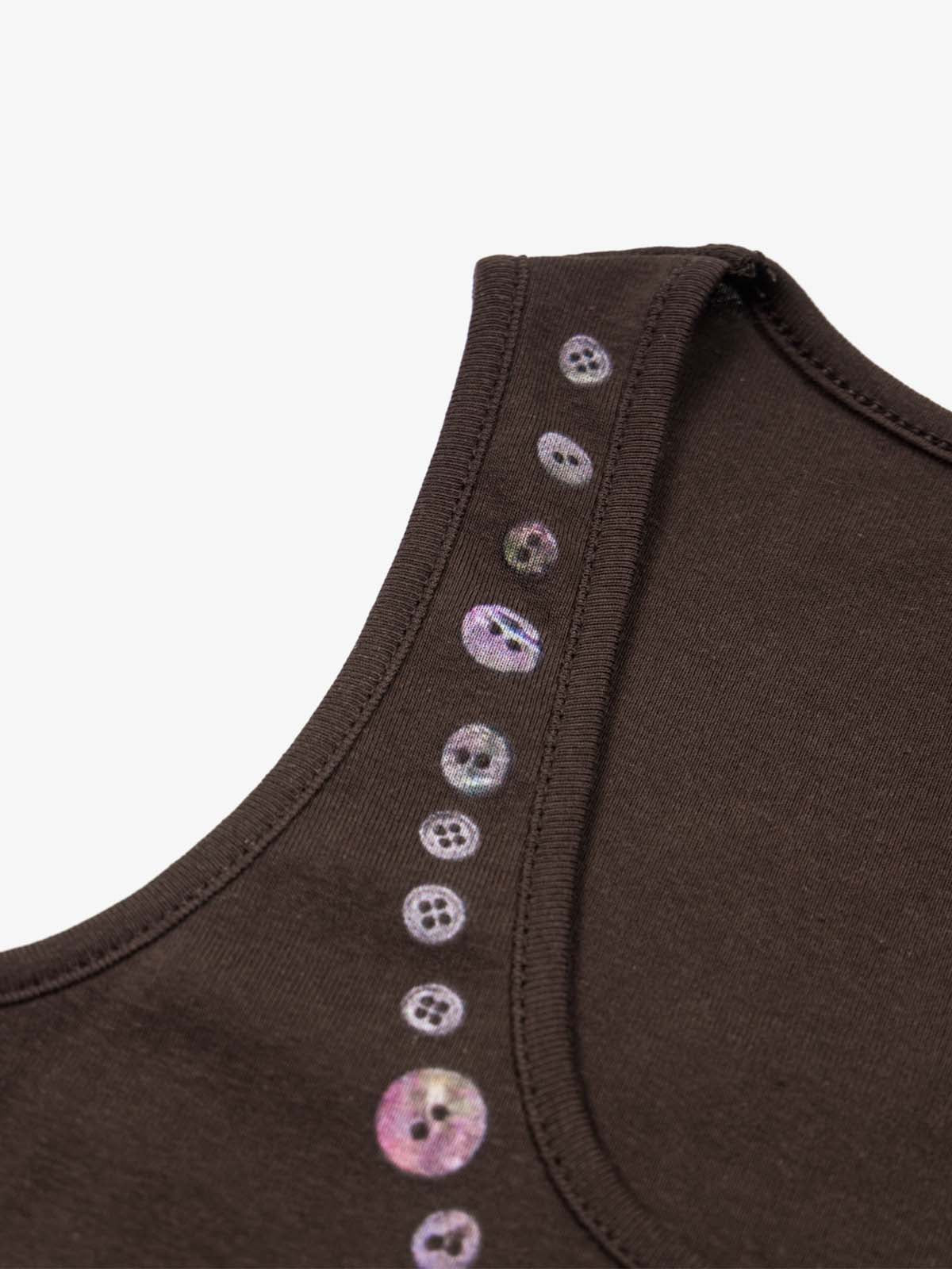 Thesupermade Button Detail Slim Tank Top