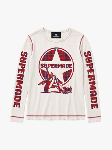Girl Graphic Waffle Long Sleeve