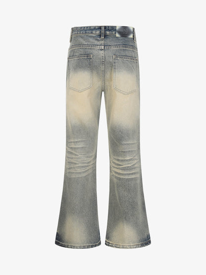 Vintage Washed Flare Jeans - 2625 