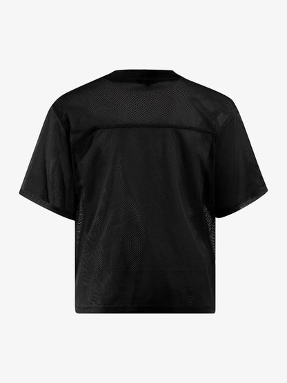 Jersey Letter Print Quick Dry V-neck T-shirt - 2389 