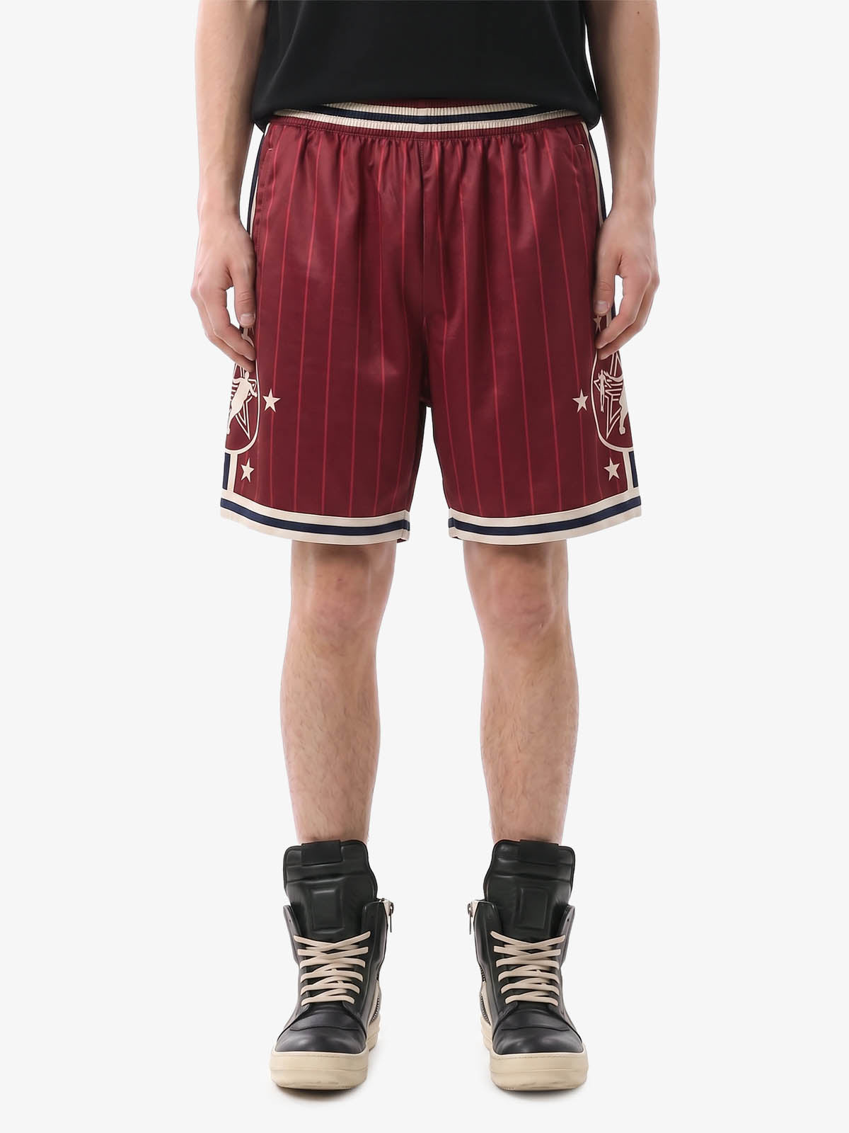 Star Crest Striped Soccer Shorts