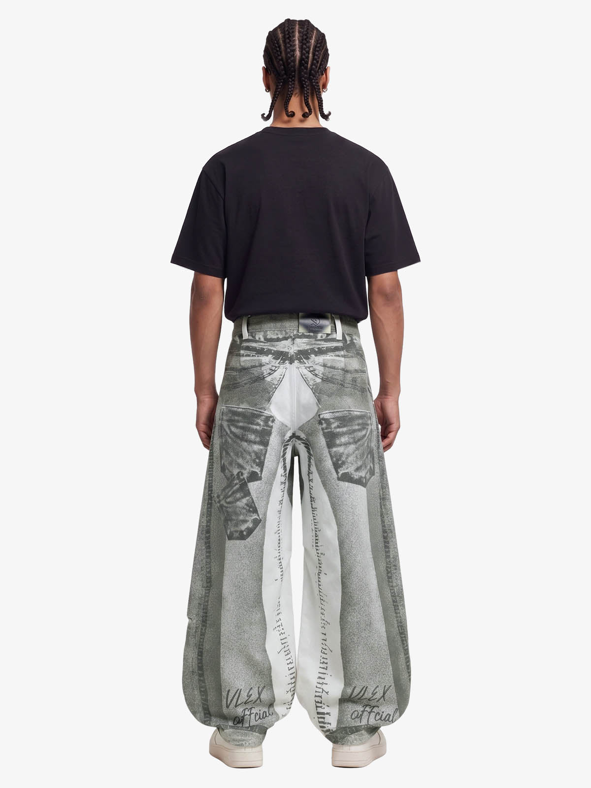 Vintage Illusion Graphic Ultra-Baggy Jeans 