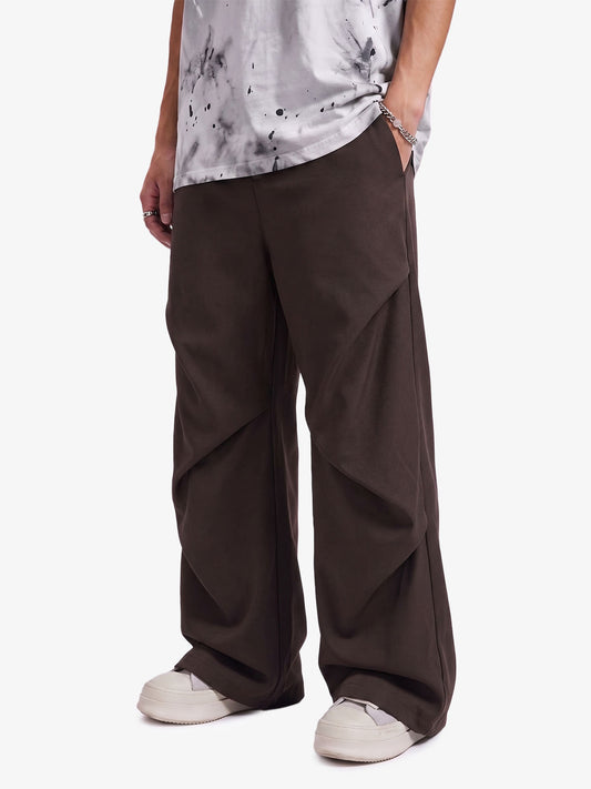 Woven Retro Cleanfit Pleated Drape Pants
