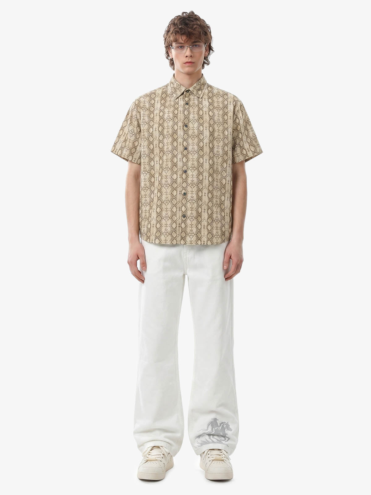 Snakeskin Stripe Short Sleeve Shirt