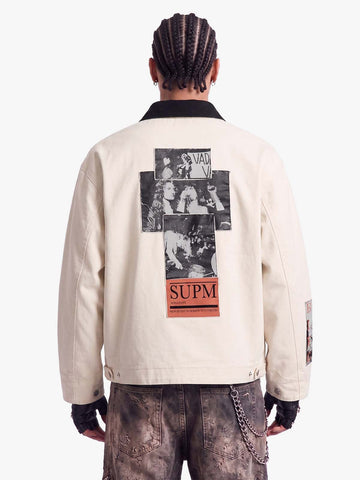 Street Washed Distressed Detroit Jacket