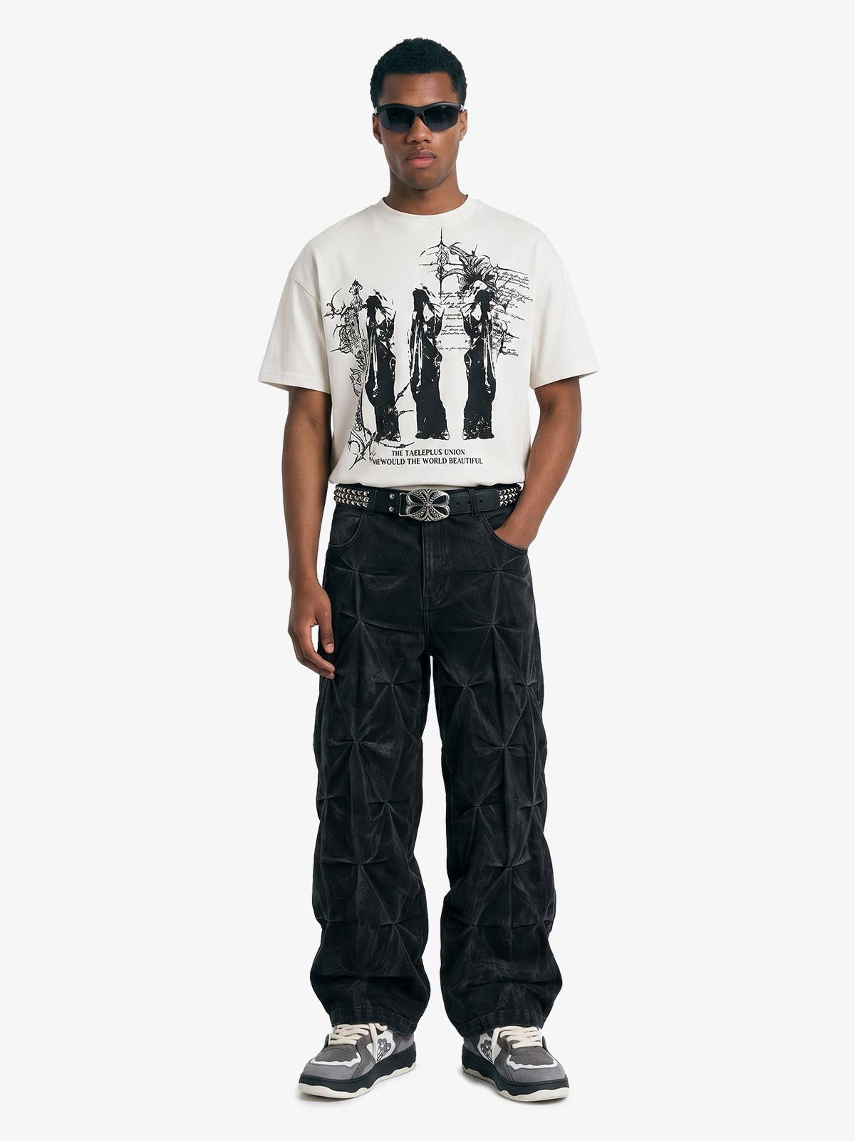 Gothic Statuette Cotton Jersey T-Shirt 