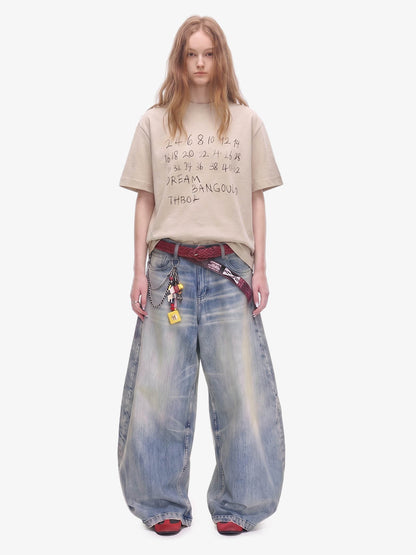 Hand-Drawn Numeric Jersey T-Shirt
