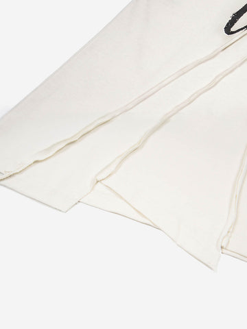 Minimalist Letter Print Asymmetric Panel T-Shirt