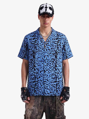 Cyber Punk Leopard Print Hawaiian Shirt