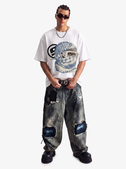 Masked Portrait Graphic T-Shirt