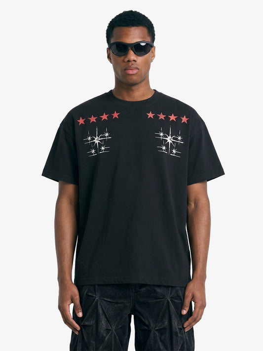 Cyber-Star Gothic Graphic T-Shirt