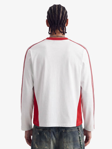 Jersey Digital Print Colorblock Long-Sleeved T-Shirt