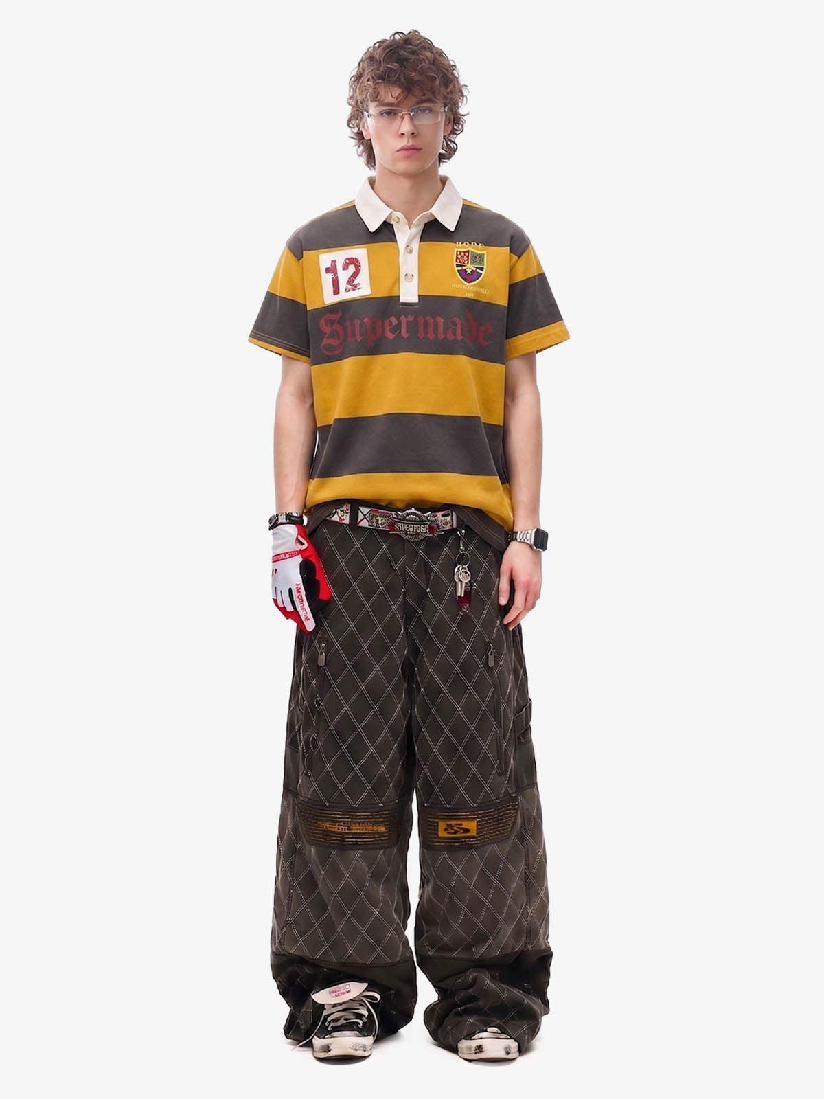 Vintage Striped Rugby Polo Shirt
