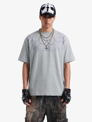 Rhinestone Star Graphic T Shirt 
