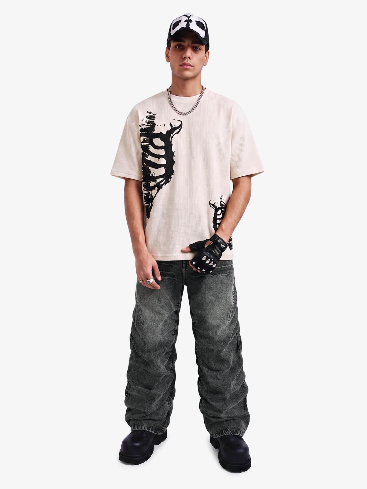 Y2K Faded Stacked Denim Jeans