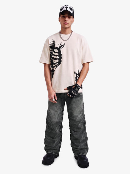 Y2K Faded Stacked Denim Jeans