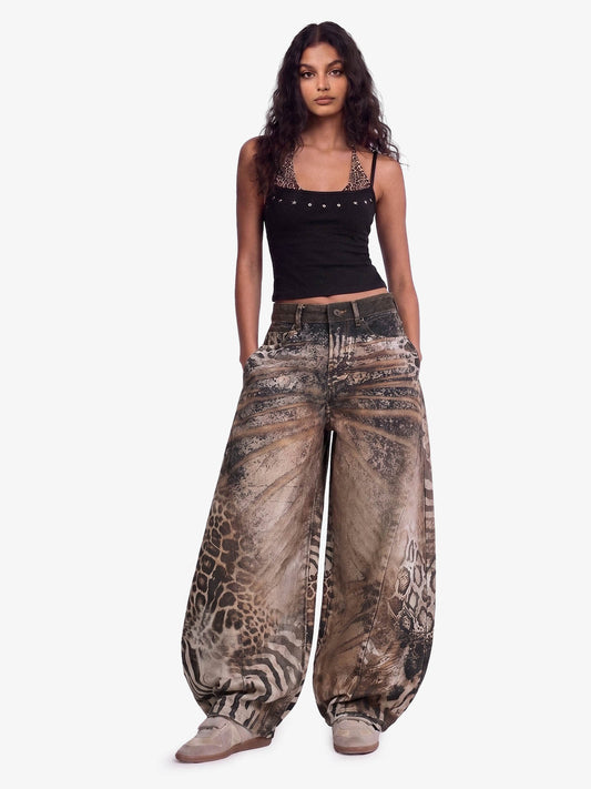 Leopard Print Halter Crop Top