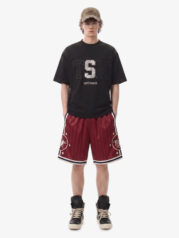 Star Crest Striped Soccer Shorts