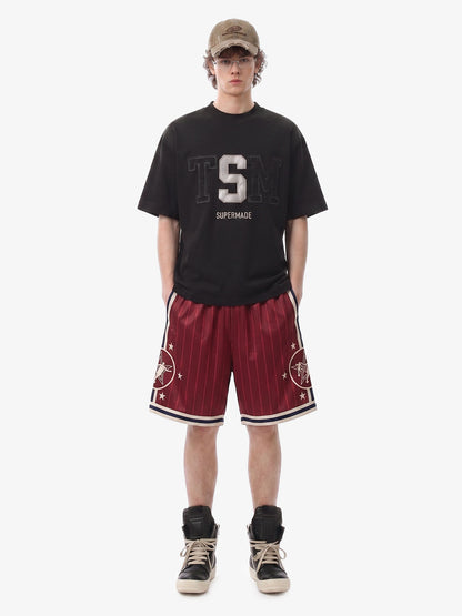 Star Crest Striped Soccer Shorts