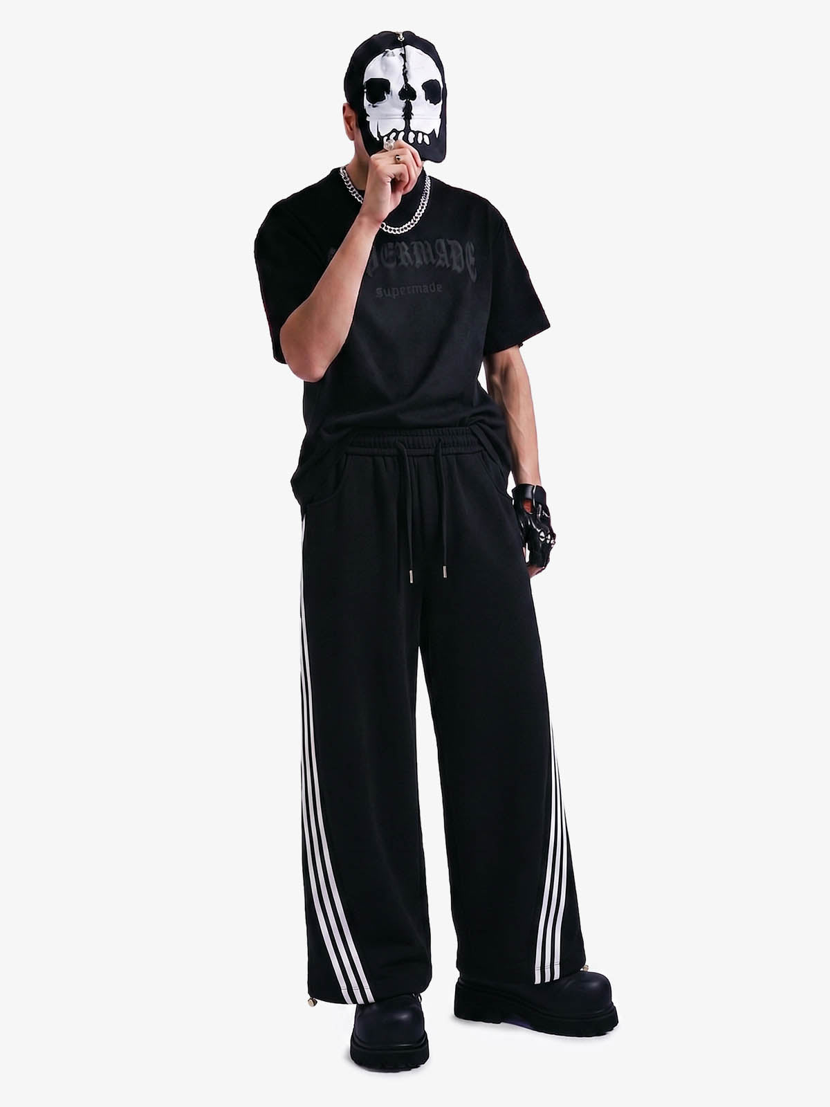 Striped Loose Drape Pants