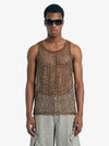 Open-Knit Mesh Layering Tank 