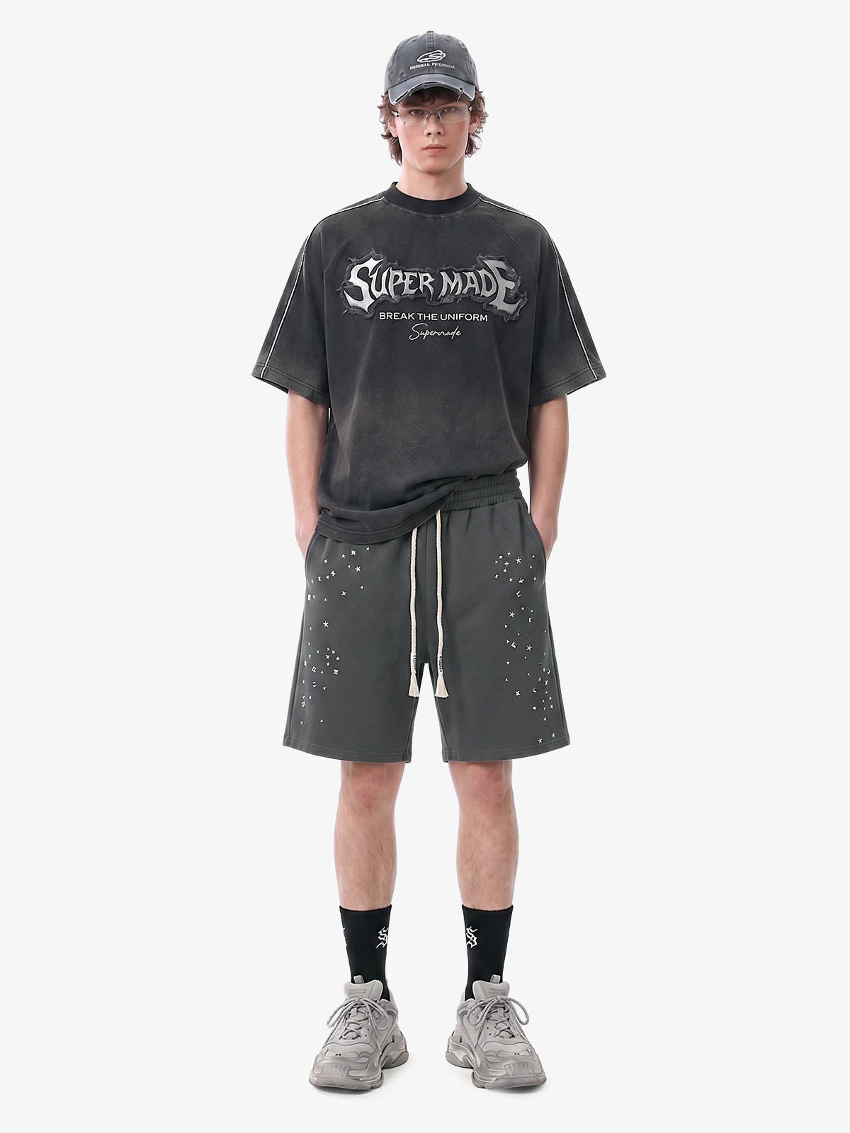 Studded Jersey Sweat Shorts - 2630