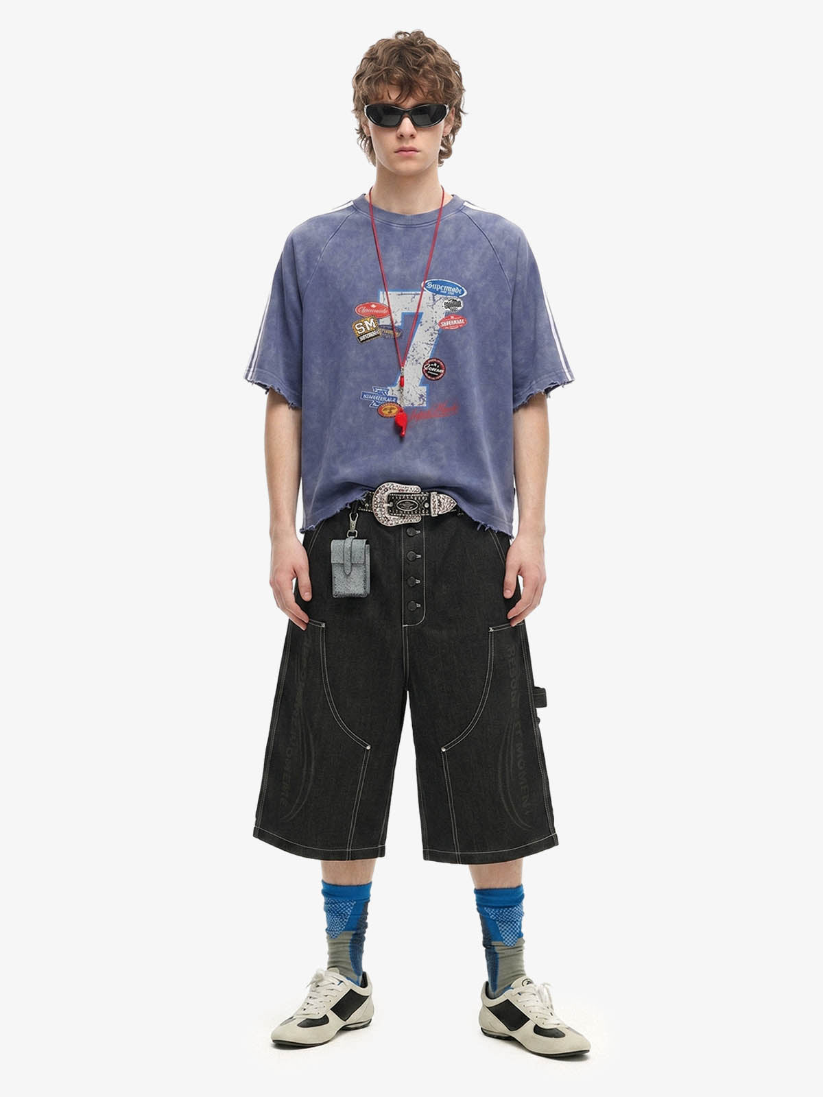 Vintage Washed Number 7 Badge Graphic T-Shirt