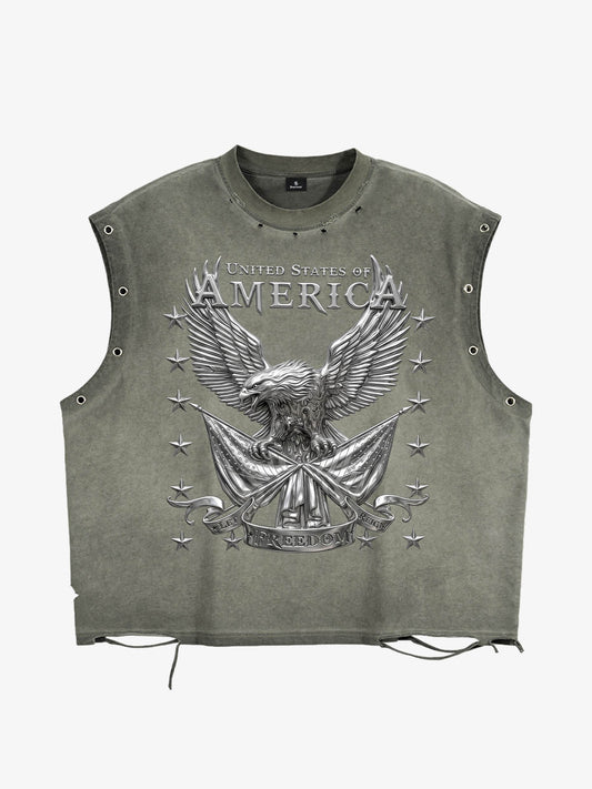 Vintage Freedom Eagle Sleeveless T-Shirt 